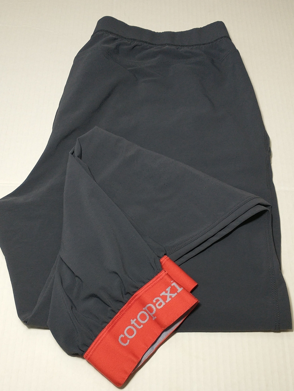 cotopaxi Charcoal Track Pants with Red Logo Cuff